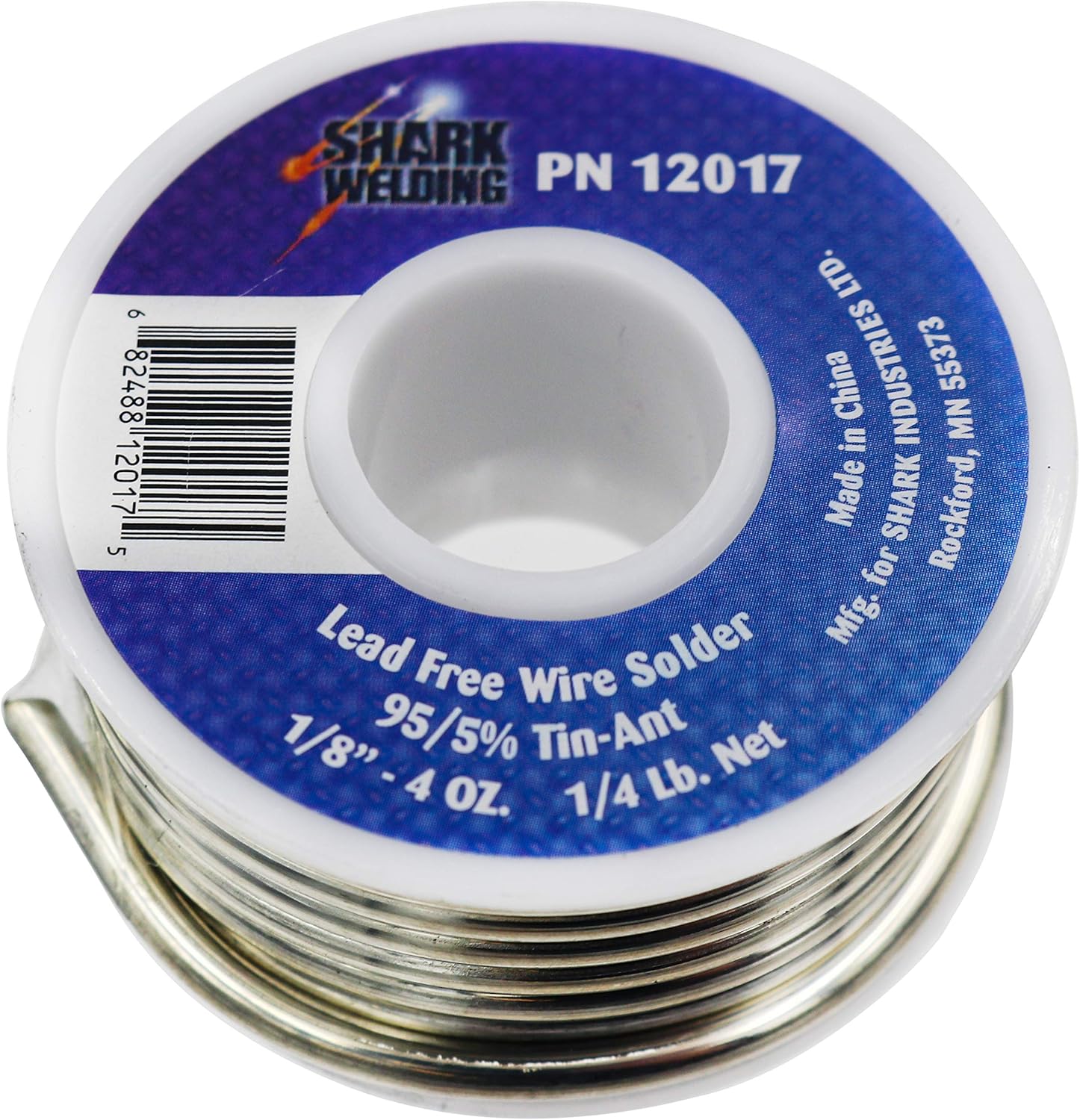 Shark 12017 Industries Wire Solder-1/8 95/5% -1/4 Lb Spool