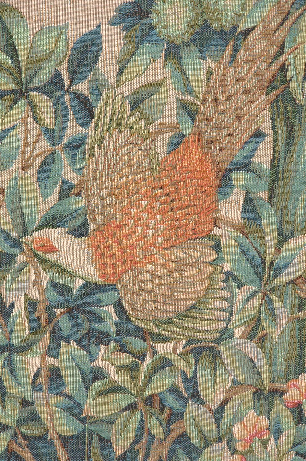 Charlotte Home Furnishings Inc French Boho Tapestry Wall Hanging 29 x 50 in, Pheasant and Doe Aesthetic Woven Wall Art Boho decor for Living Room Home Decor, European Cotton Jacquard Woven