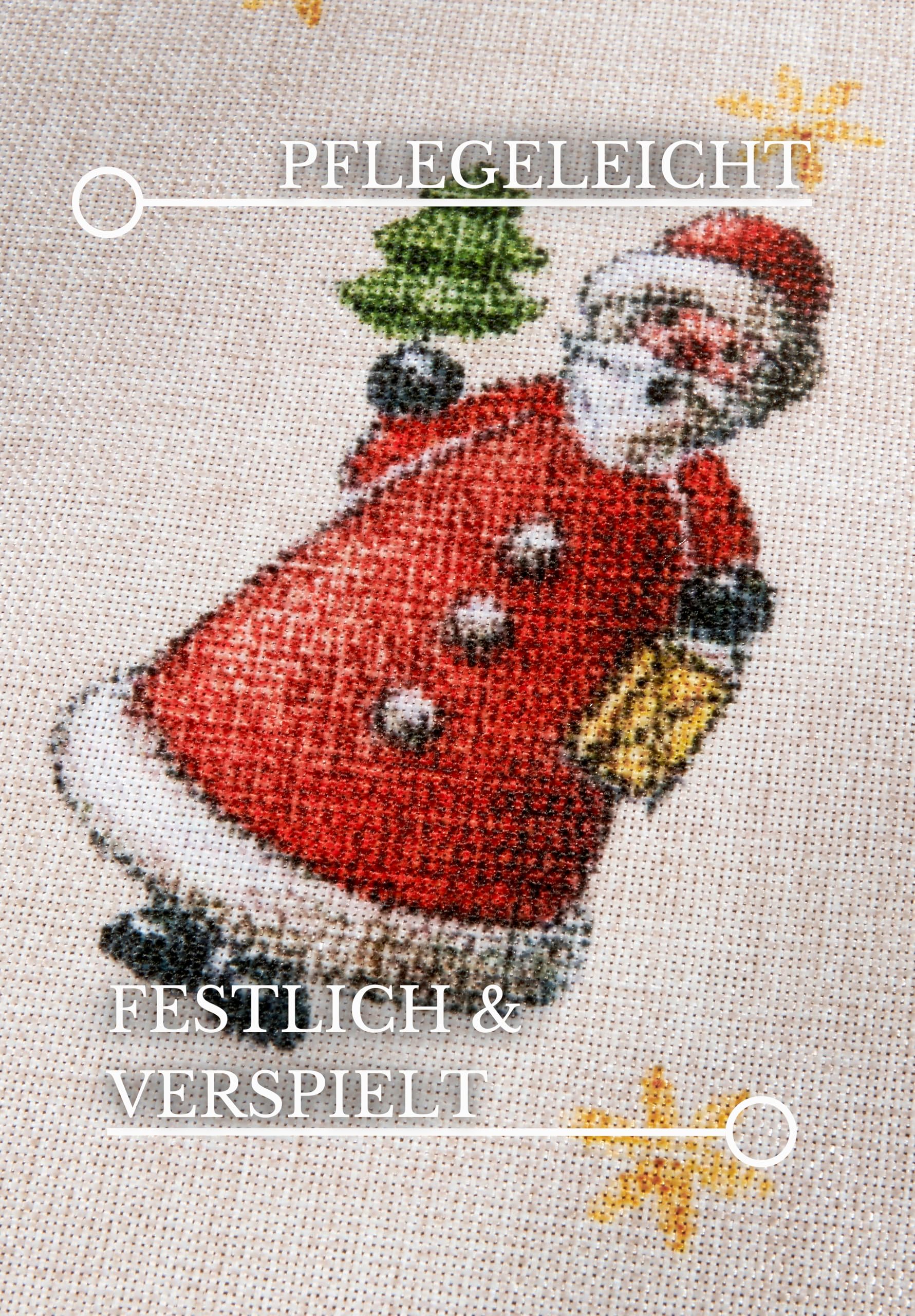 Villeroy & Boch Toy's Delight Tapis Design nostalgique Sapin de Noël et Sapin de Noël pour Salon, Chambre à Coucher, Salle à Manger, Couloir Rouge Multicolore 160 x 230 cm