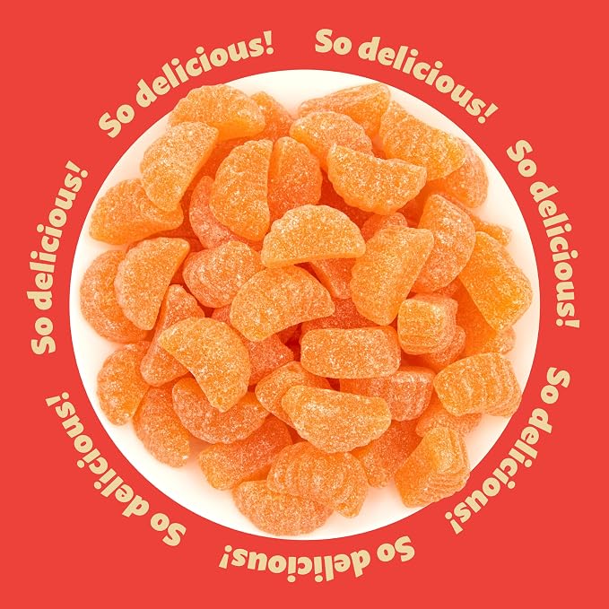 Caramelos de gelatina en rodajas de naranja 1 libra miniatura 3