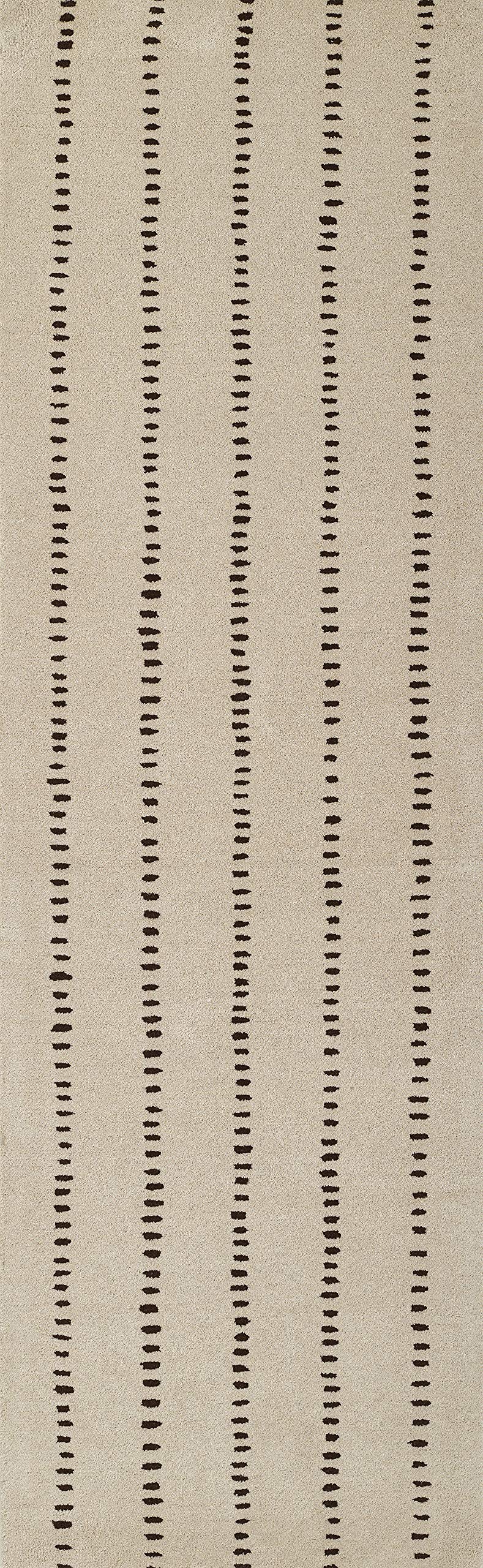 Momeni Simba Wool Hand Tufted Contemporary Indoor Area Rug, Ivory, 2'6