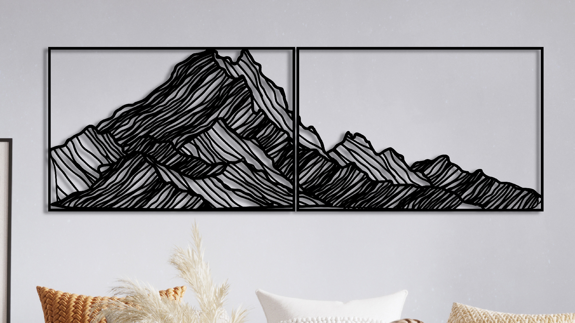 Amazon.com: KAWA METALWORKS Metal Mountain Wall Art Decor, Extra