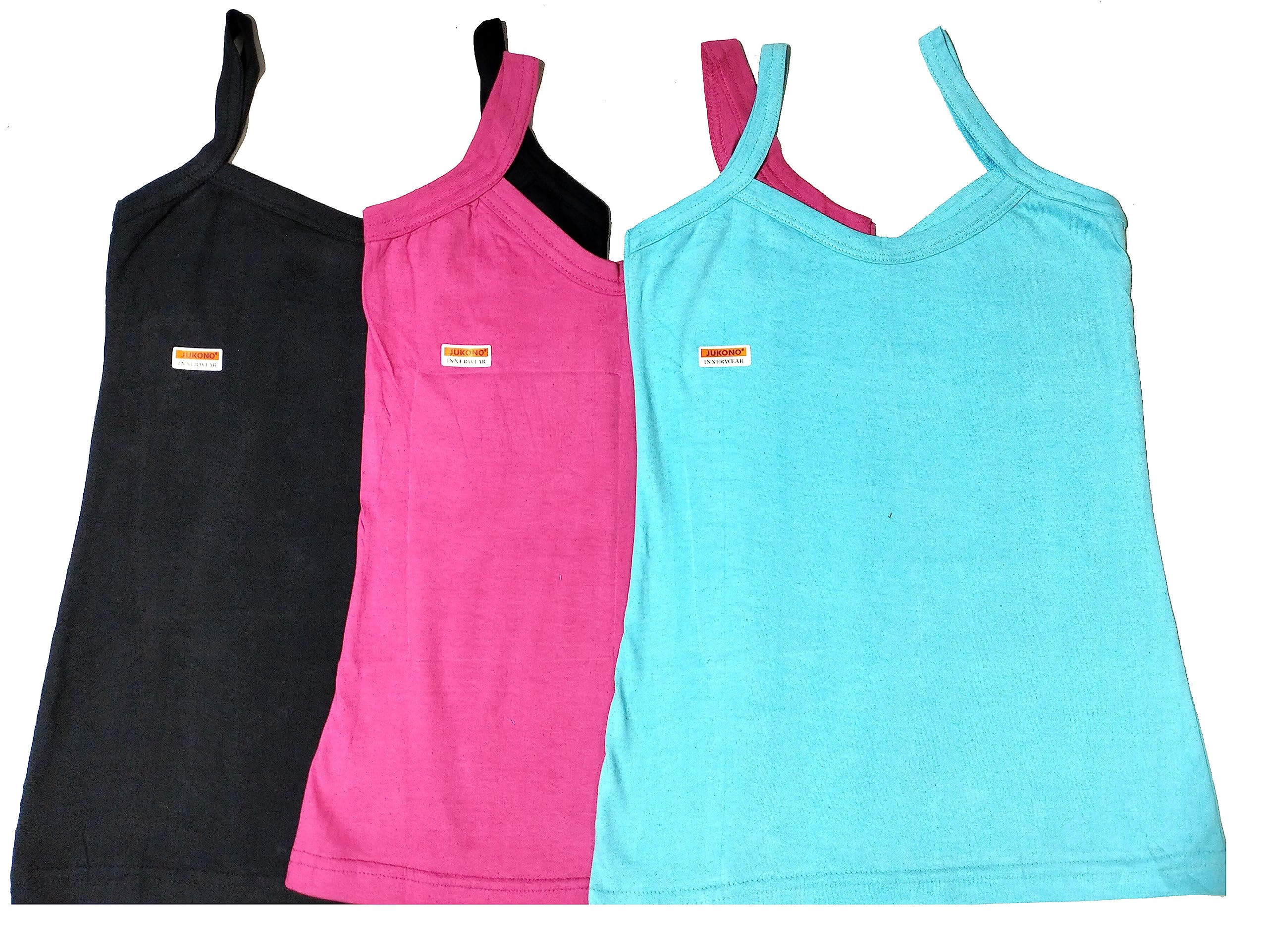 onehalf Women's Cotton Camisole Slip/Spaghetti/Tank/Inner Top for Teenagers,Girls,Womens, Combo Pack of 3-picture-52