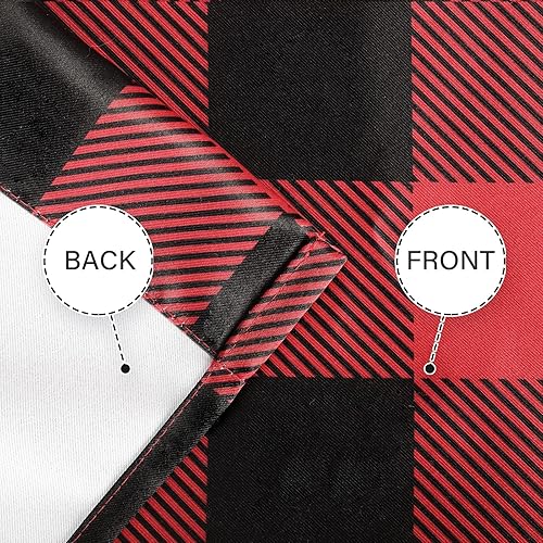 Miniatura 6 de Simple Deluxe Cortinas opacas a cuadros de búfalo para sala de estar, dormitorio, estilo granja, patio, oscurecimiento de la habitación, cortinas de