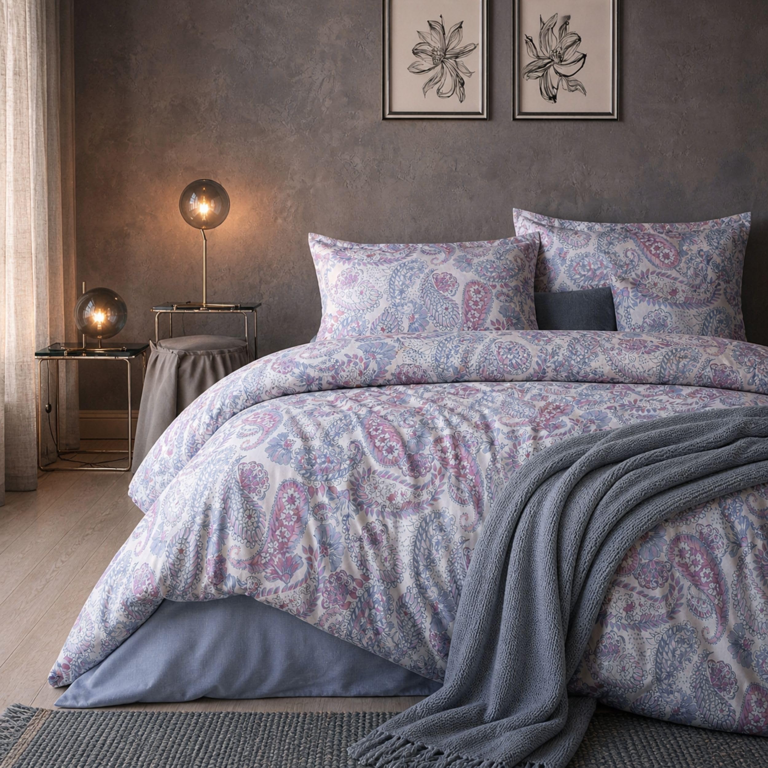 Housses de couette 135x200 cm en coton respirant et doux ZIRVEHOME