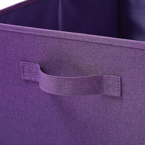 Miniatura 6 de HOONEX Contenedores de almacenamiento con tapas para organizar, paquete de 2, cajas de almacenamiento con 2 asas de transporte y cartón pesado de