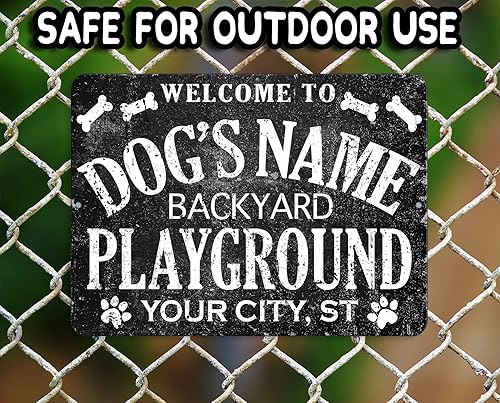 Miniatura 8 de Customized Dog Name Backyard Playground Metal Indoor Outdoor Sign