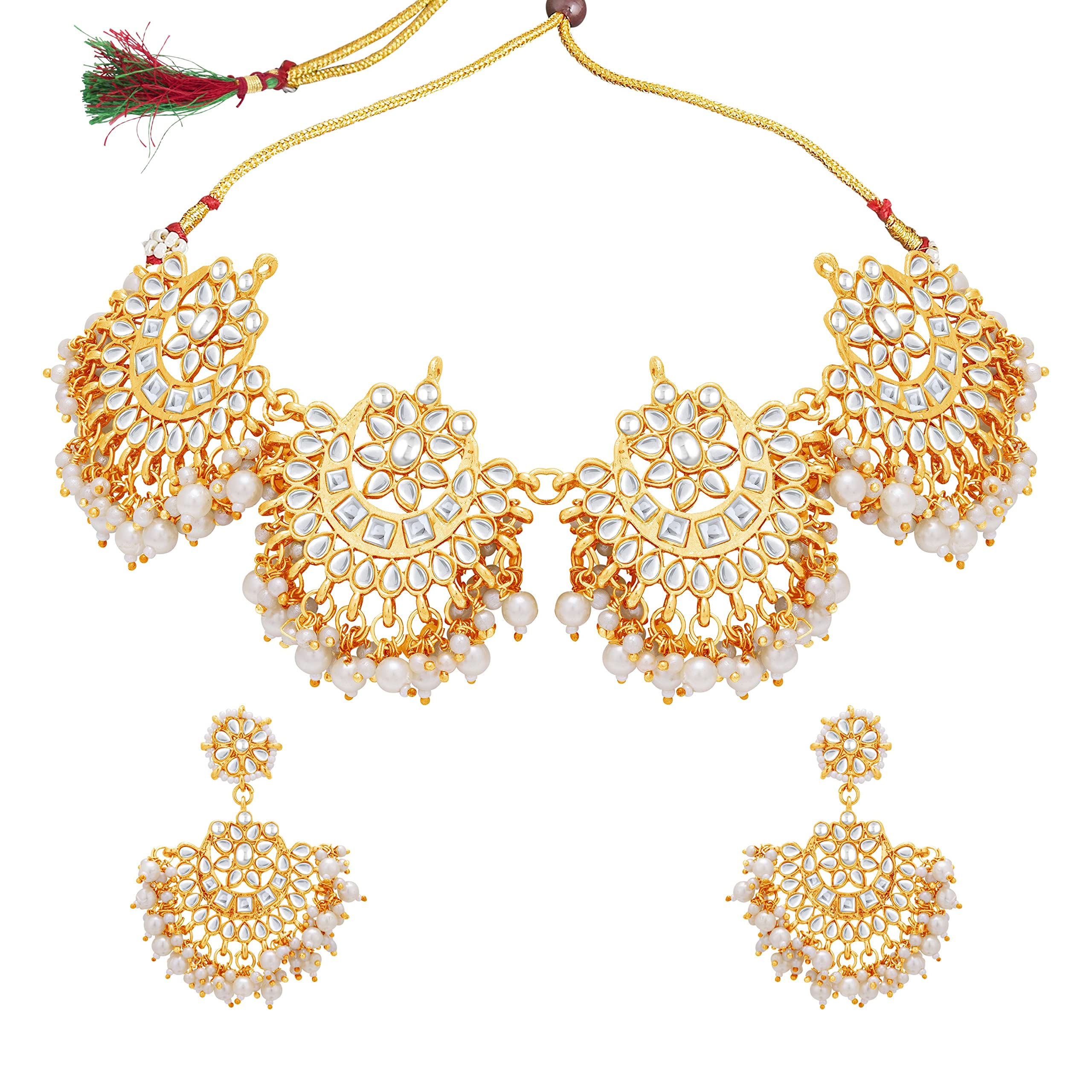 Sukkhi Ravishing Gold Plated Collar Necklace Set For Women (NS102145) (B0B4WWJ46C) Amazon Price History, Amazon Price Tracker