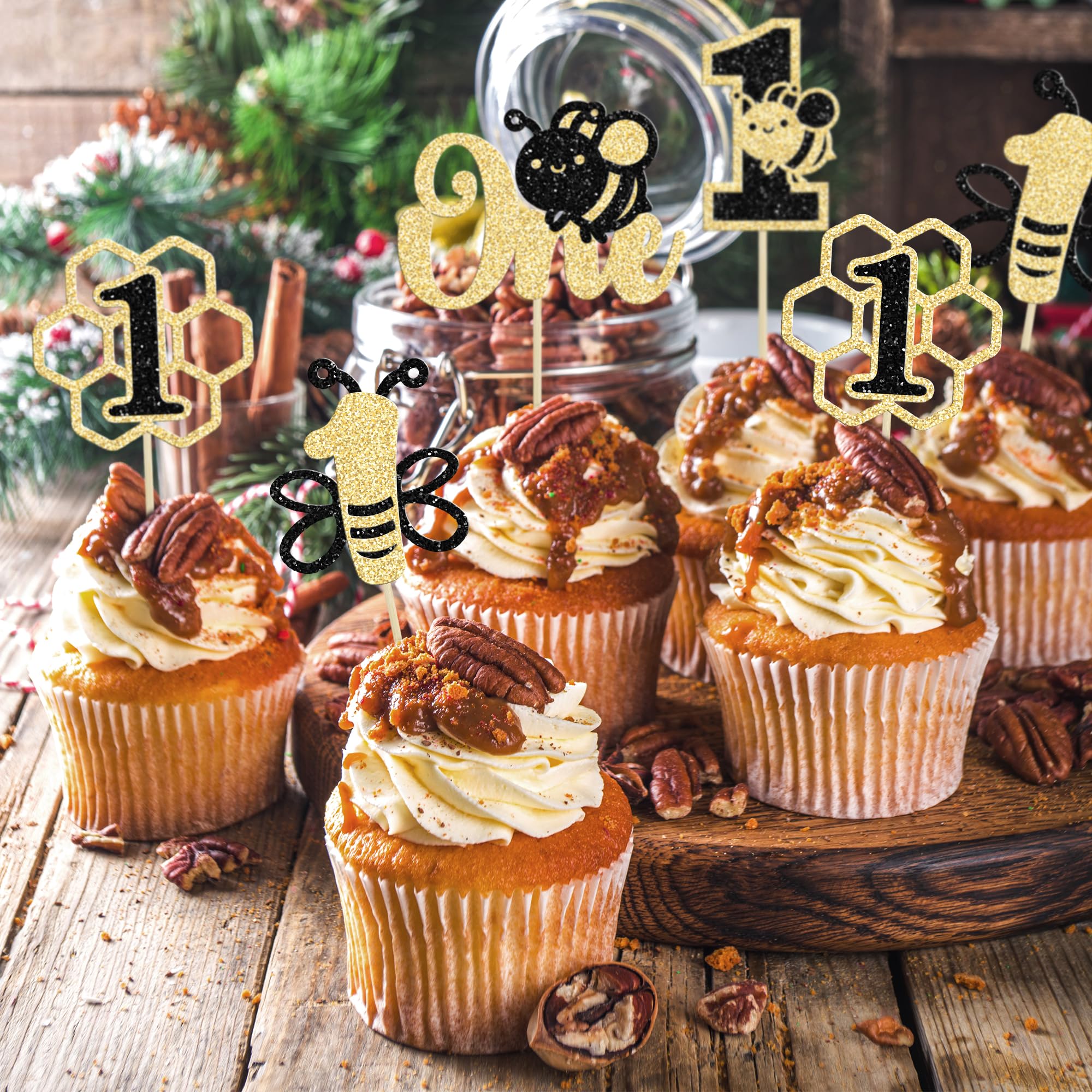 Lot De 24 Décorations De Cupcakes En Forme D'abeille Pour