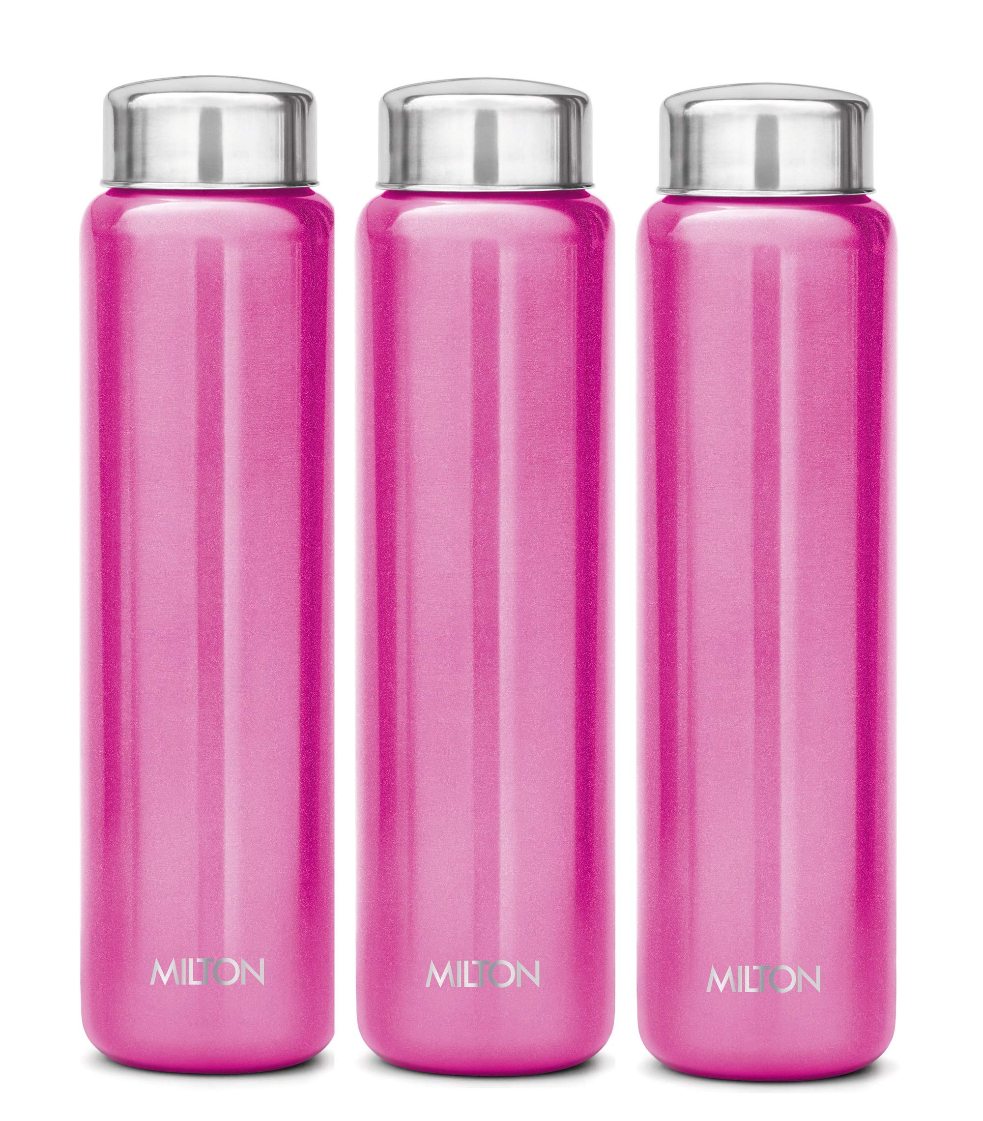 MILTON Aqua 500 Stainless Steel Water Bottle 485 ml, Single Walled, ISI Certified I Leak Proof Lid, Rust Proof I For School, Office, Gym I Light Pink — Amazon image 20