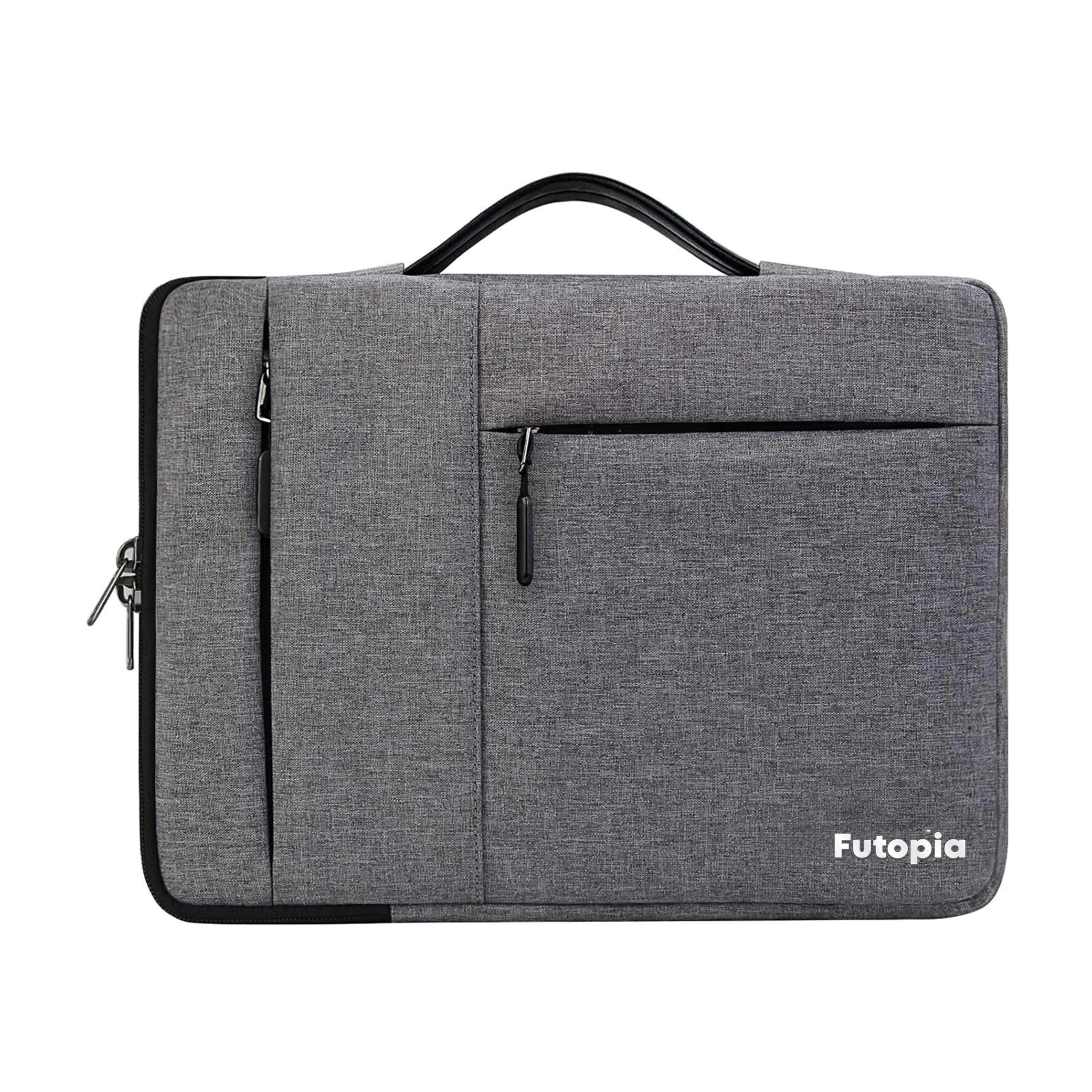 Futopia Laptop Sleeve Bag 15.6–16 Inch with Handle, Padded Interior, Water Resistant Case & Shockproof Protective Cover, Compatible for Laptop & Notebook for Office, College & Travel (Gray)