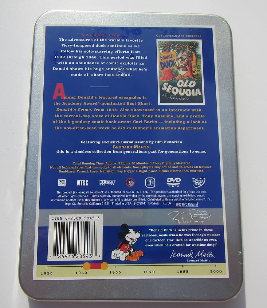 Walt Disney Treasures ディズニー　ドナルドダック　DVD Walt Disney Treasures DVD: The Chronological Donald Volume