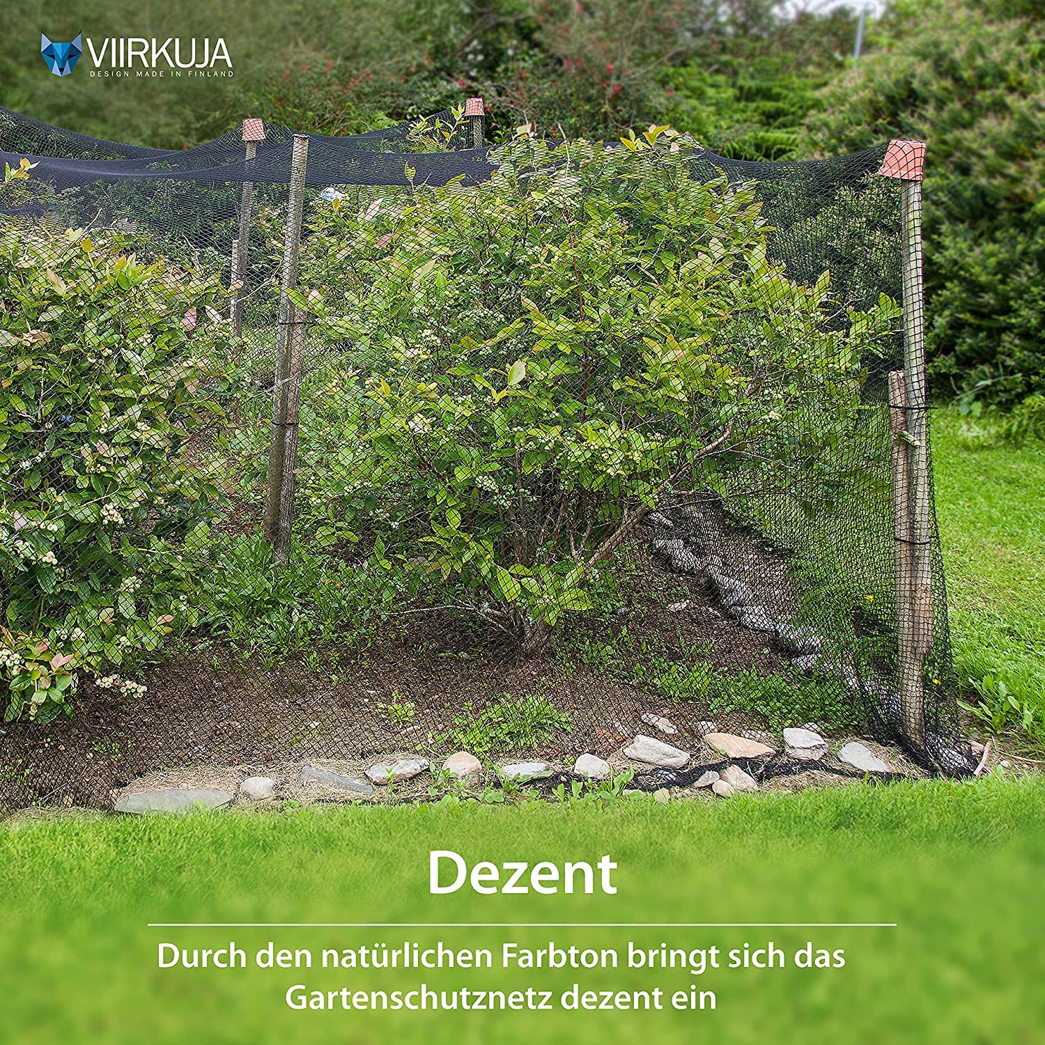 Vogelschutznetz 4 x 5 m feinmaschig 18 x 18 mm Schwarz Teichabdecknetz