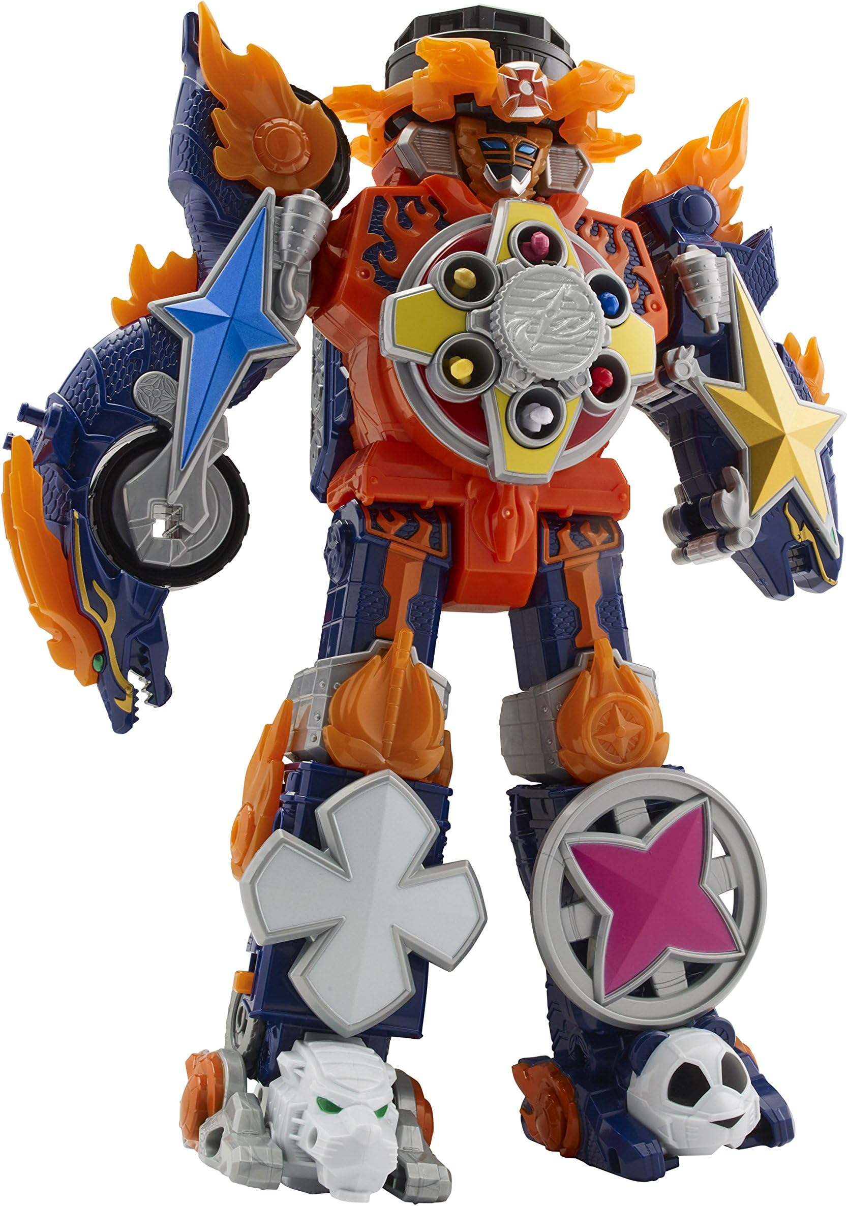 Power Rangers 43740 Super Ninja Steel Blaze Megazord, Multi-Colour