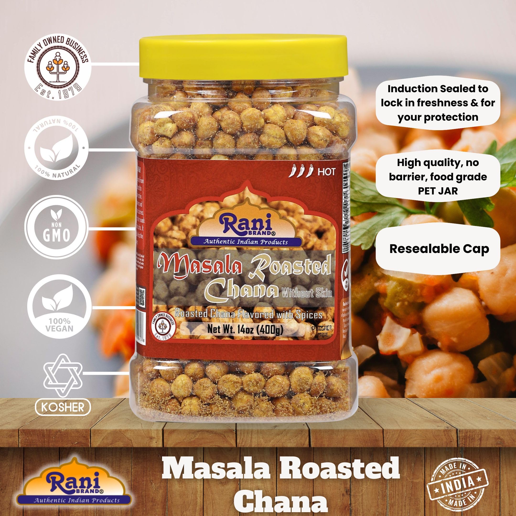 Amazon.com : Rani Roasted Chana (Chickpeas) Masala Flavor 14oz