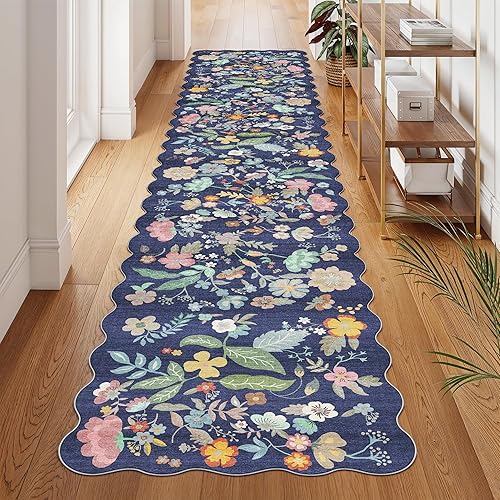 Miniatura 226 de Alfombra lavable para pasillo y de cocina, alfombra de entrada, vintage, suave para el suelo, alfombra antideslizante para interiores, para baño