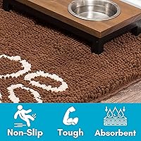 Vista 4 de BIRDROCK HOME Tapete de felpilla para perro, superficie absorbente para mantener los suelos limpios, parte inferior antideslizante para mayor