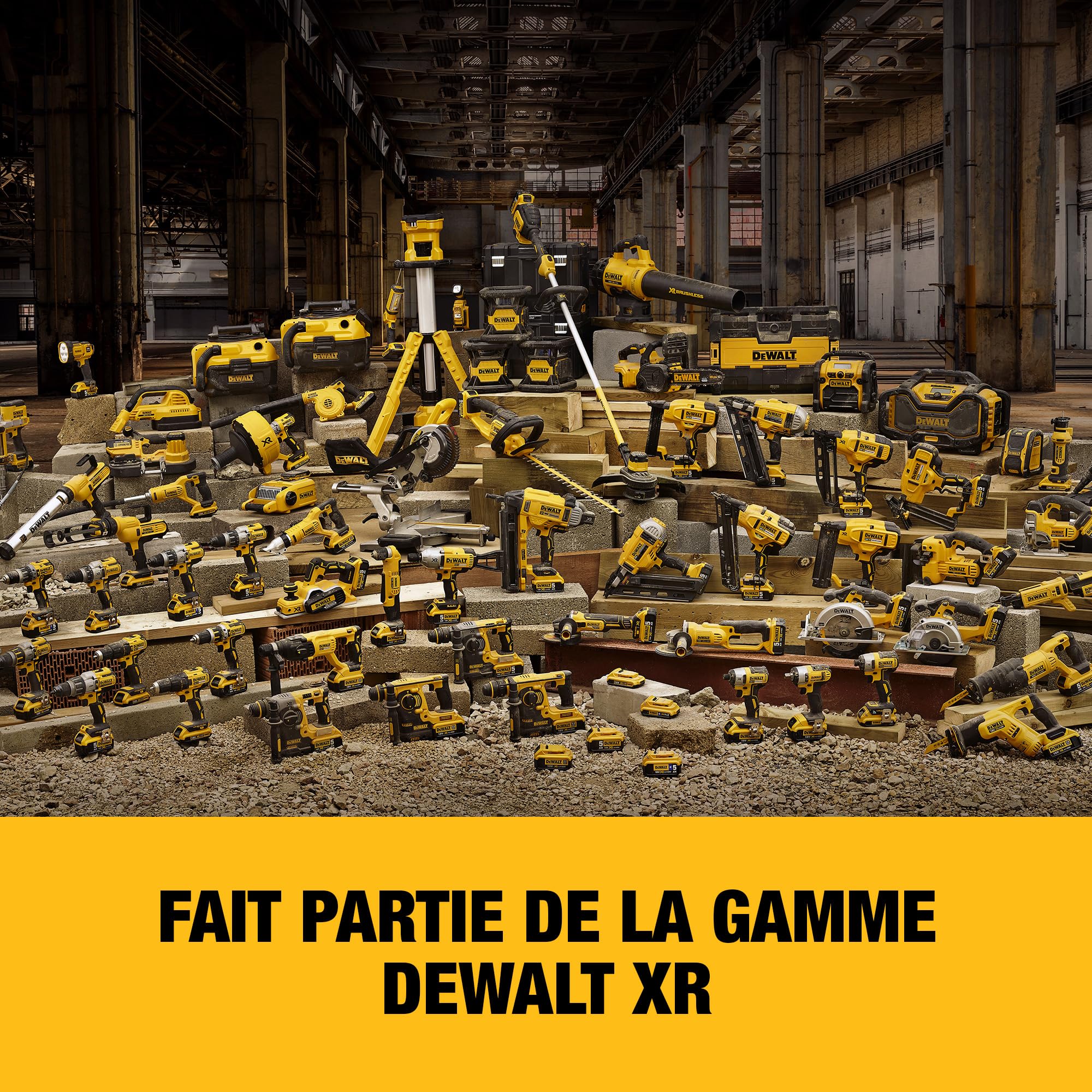 DEWALT Clé à chocs compacte 18V XR Brushless 1/2" avec enclume à goupille de retenue, machine nue, DCF922N-XJ
