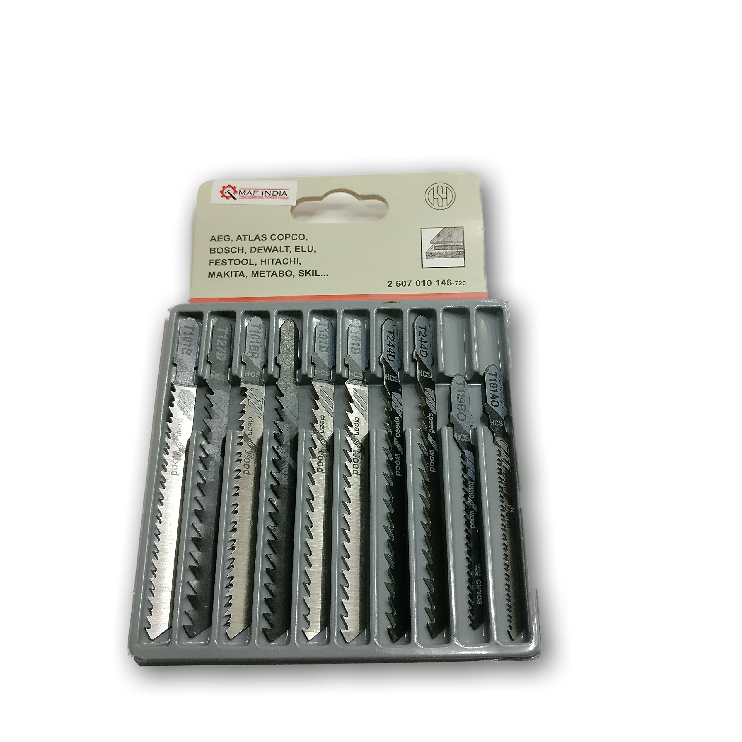 KROST TC818-10P Giant Pack of 10 Pieces Superior Quality Jigsaw Blades for Wood