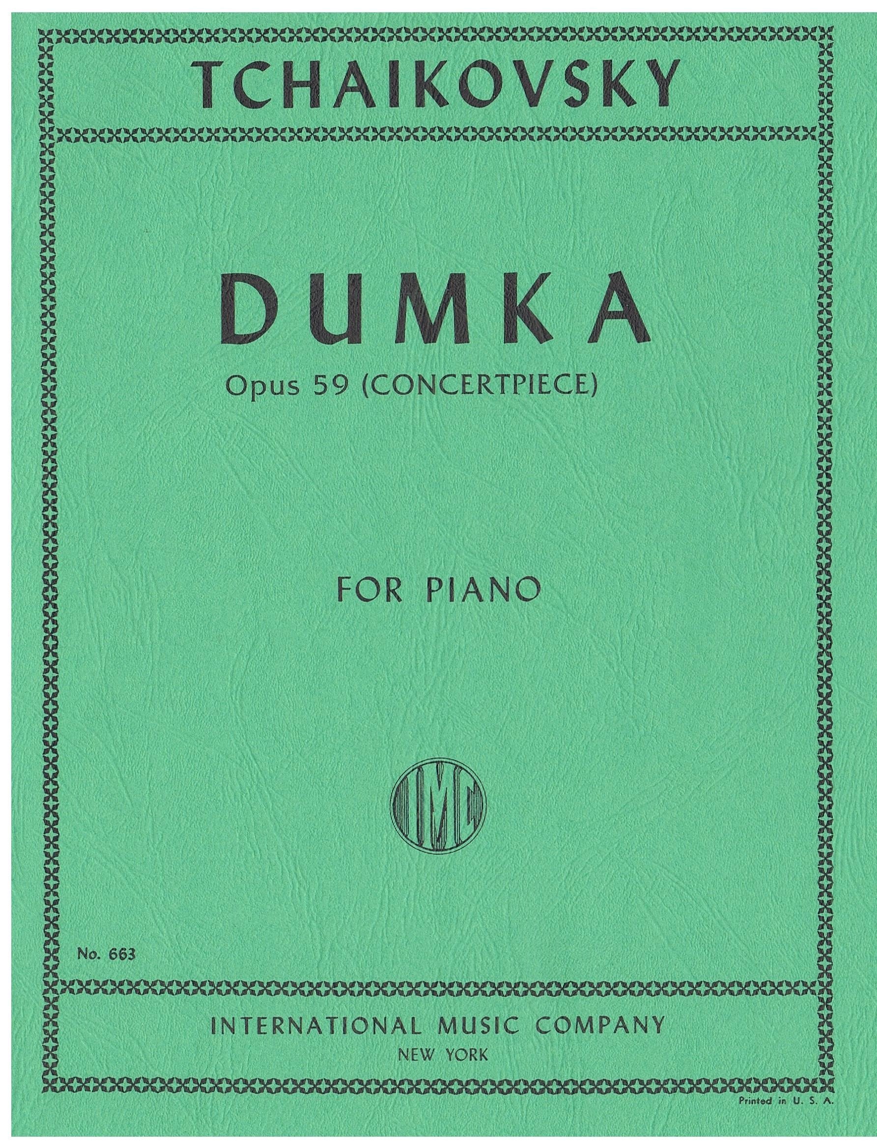 Tchaikovsky Dumka Scene in a Village Opus 59 for The Piano International No. 663