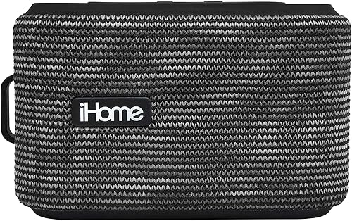 IHOME Altavoz Bluetooth a prueba de salpicaduras, negro