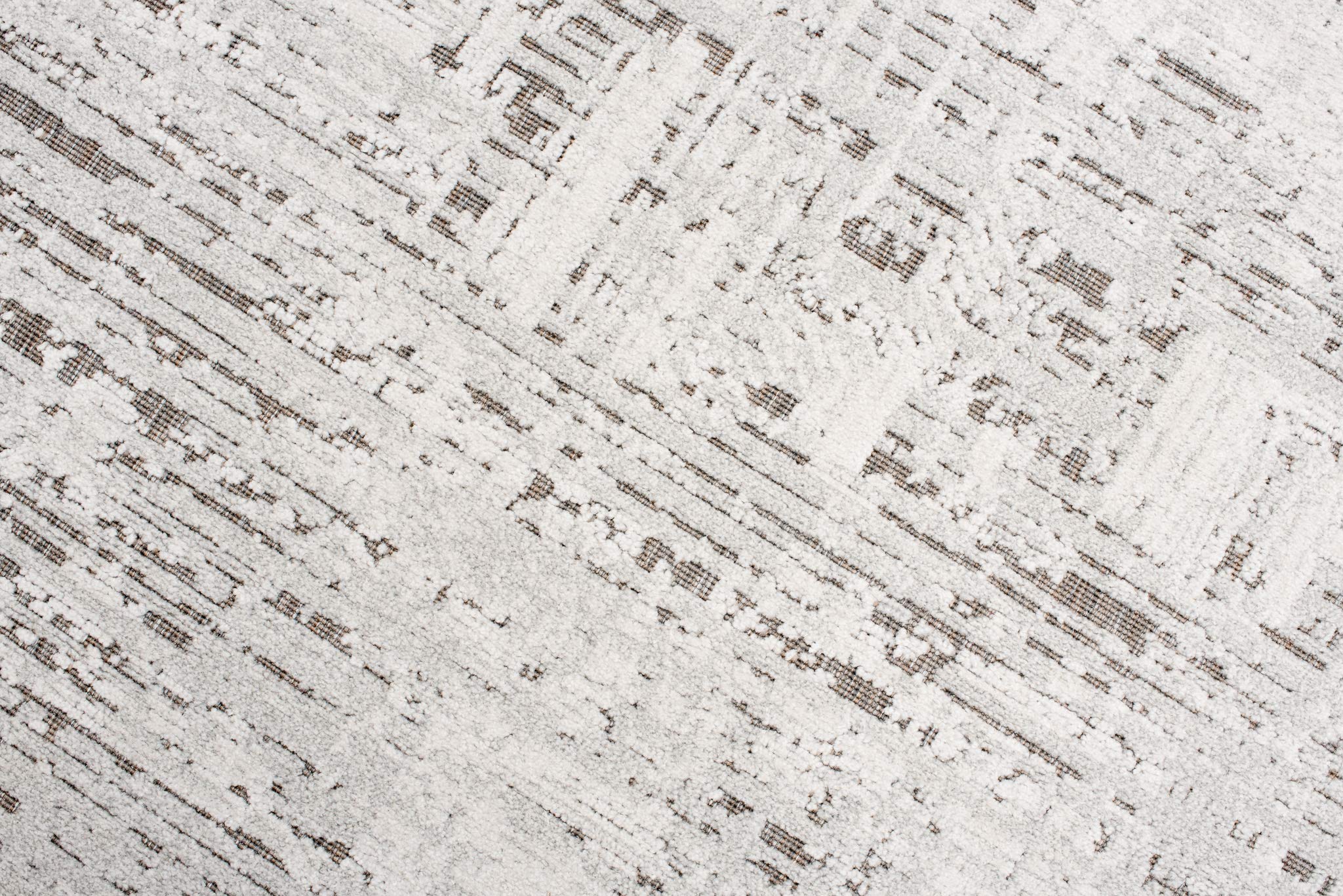 Tapiso Lotus dywan z krótkim włosiem, kremowy, beżowy, jasnobrązowy, nowoczesne wzornictwo, do salonu, sypialni, optyka 3D, Ökotex 120 x 170 cm