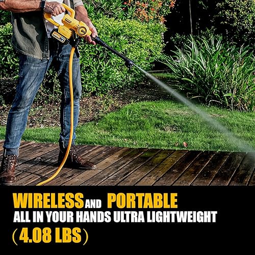 Miniatura 3 de Lavadora a presión inalámbrica sin escobillas, lavadora a presión eléctrica de 970 PSI con boquilla 6 en 1, lavadora a presión de 3 niveles