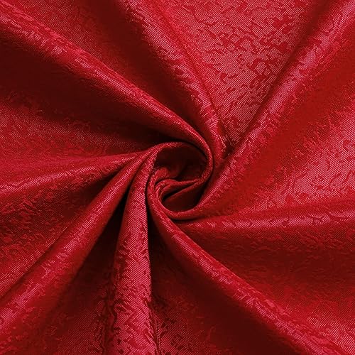 Miniatura 5 de Mantel rectangular de jacquard rojo resistente a las arrugas, para fiestas, cocina, comedor y uso al aire libre, 60 x 104 pulgadas