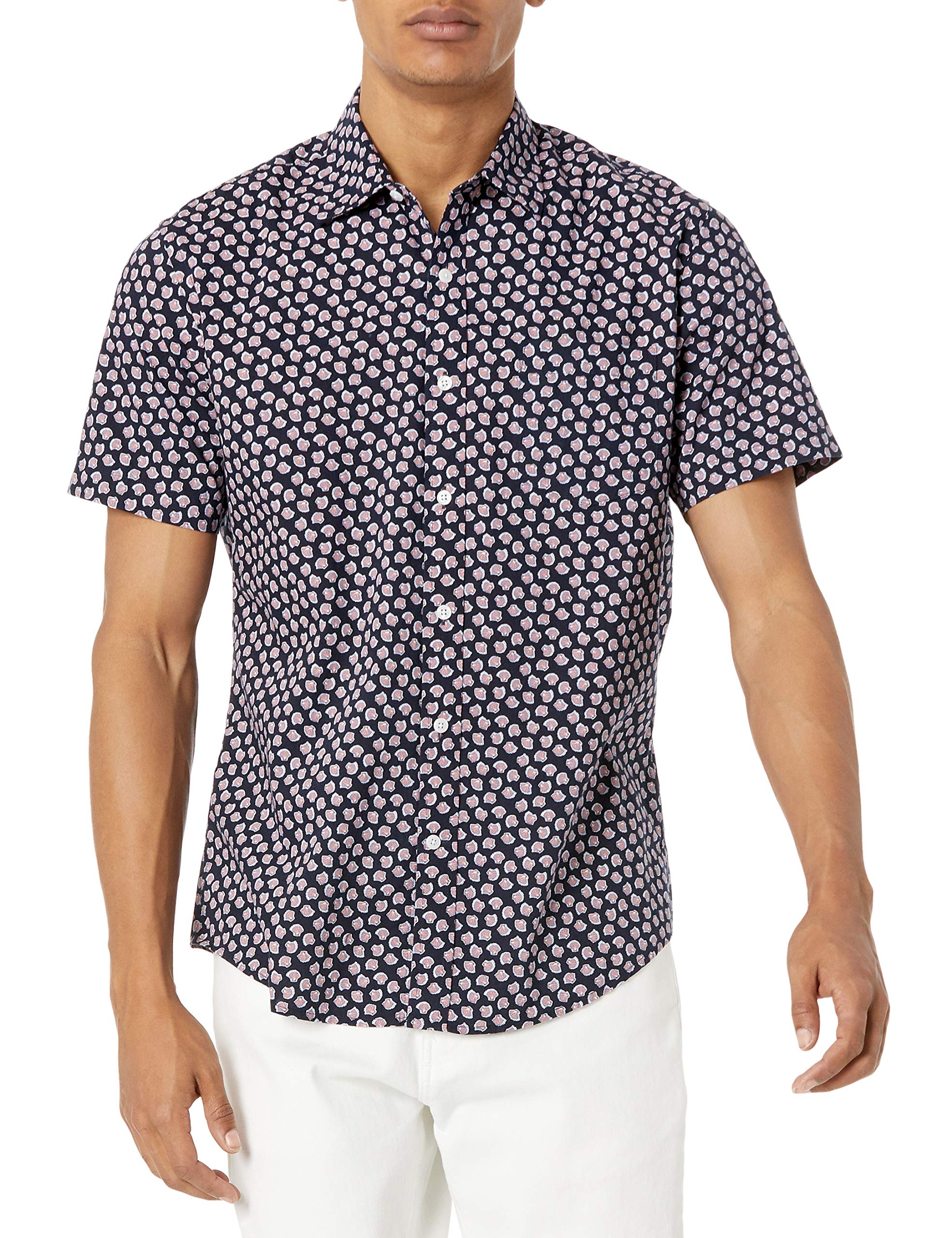 Amazon EssentialsMen's Regular-Fit Short-Sleeve Print ShirtOEKO-TEX STANDARD 100
