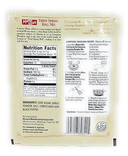 Miniatura 2 de Mama Sita's Lumpiang Shanghai Mix - Mezcla de condimentos de primavera frita, peso neto de 1.4 onzas (1.41 oz), paquete de 6