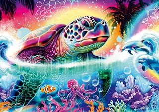 Schmidt Spiele 58634 Neon Schildkröte, Sheena Pike, 1000 Teile Puzzle, Sonstige
