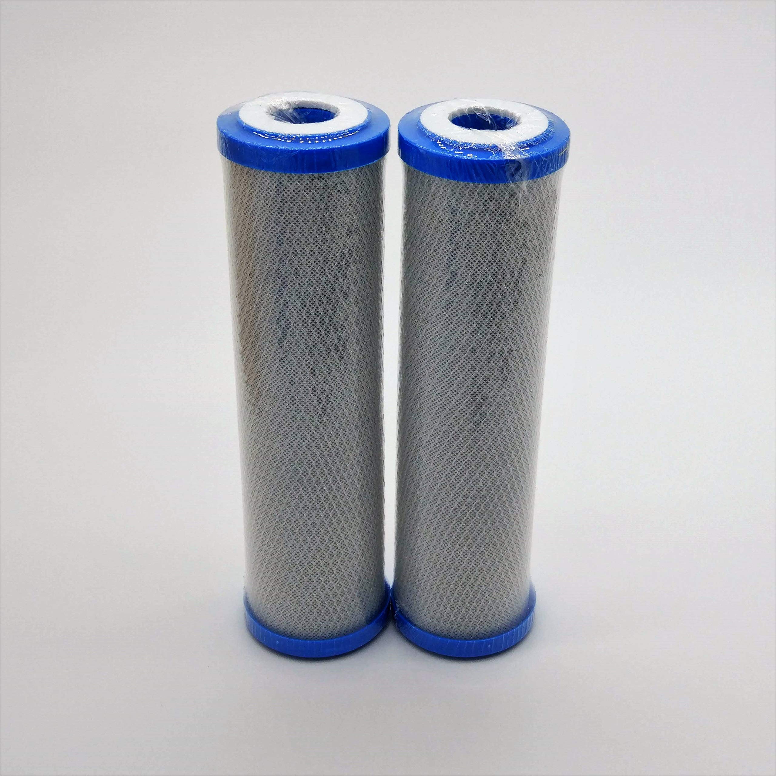 AQFilters 2 x 10 Carbon Block For Fish Pond Dechlorinator Chlorine Removal