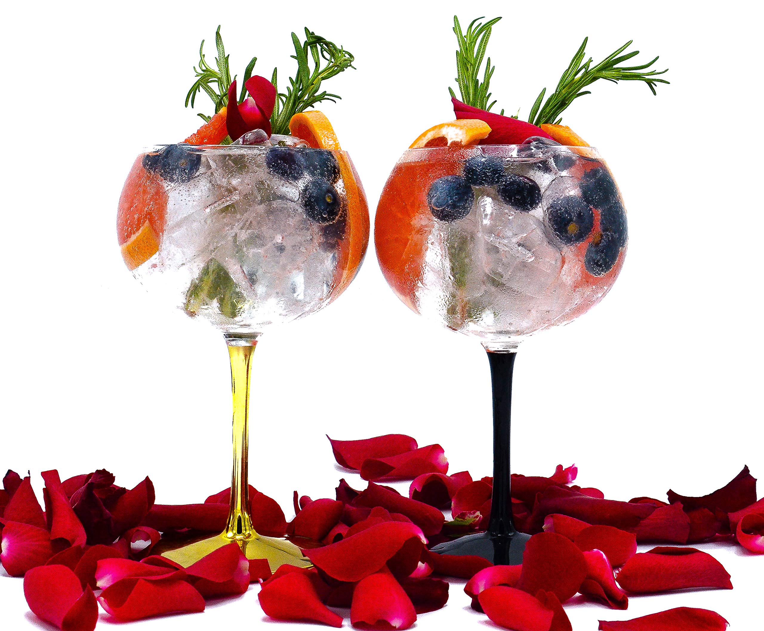 Gin Balloon Glasses Set of 2 15oz Hand Blown unleaded Crystal Balloon