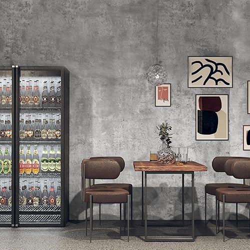 Miniatura 3 de TOTIO Papel tapiz adhesivo extra ancho con aspecto de cemento 3D, 31.5 x 157 pulgadas, adhesivo grueso mate, impermeable, envoltura de vinilo para