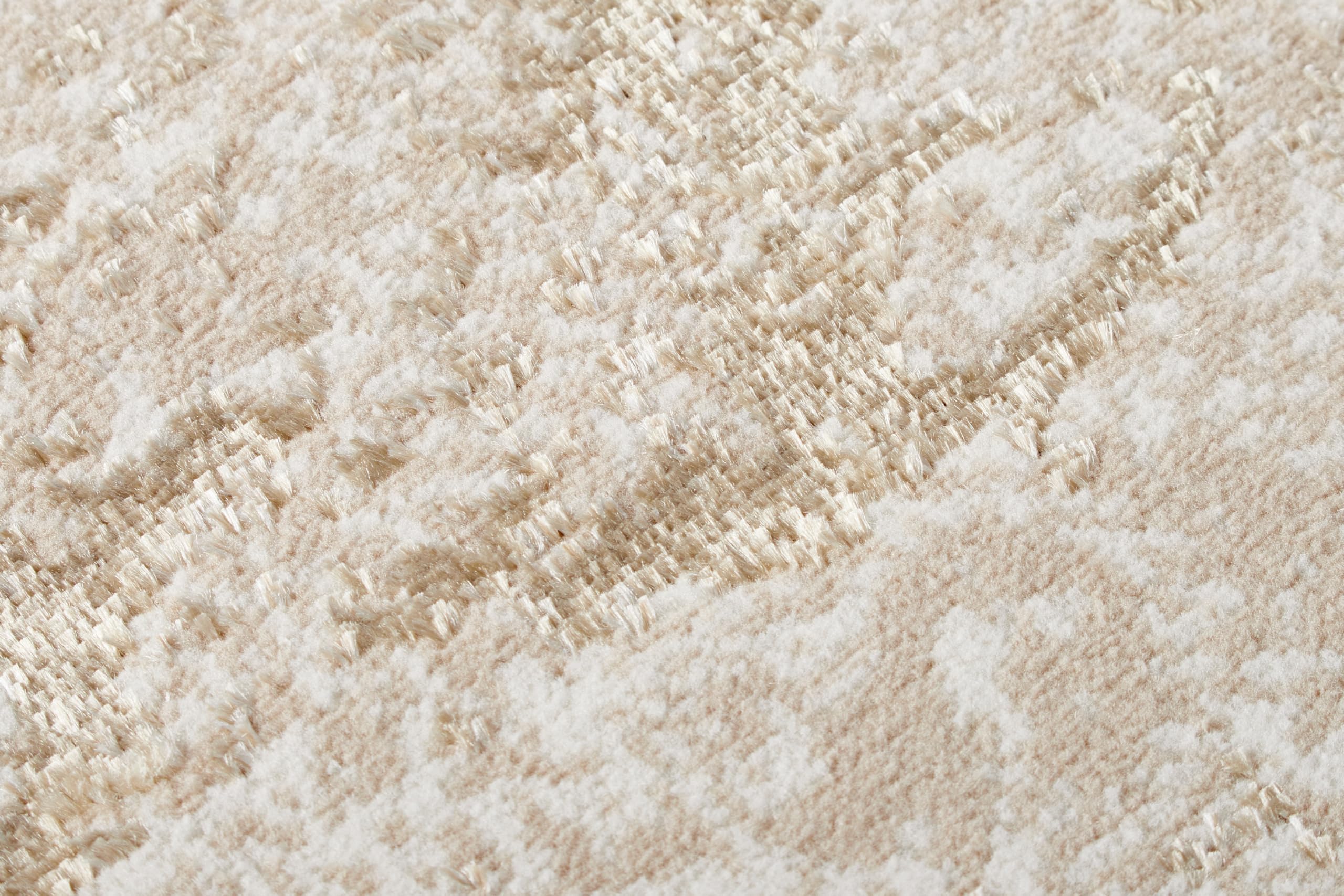 TAPISO Crystal Rund Teppich Kurzflor Glänzend Braun Beige Marmoreffekt 3D Effekt Wohnzimmer Schlafzimmer Modern Design ÖKO-TEX 240 x 240 cm
