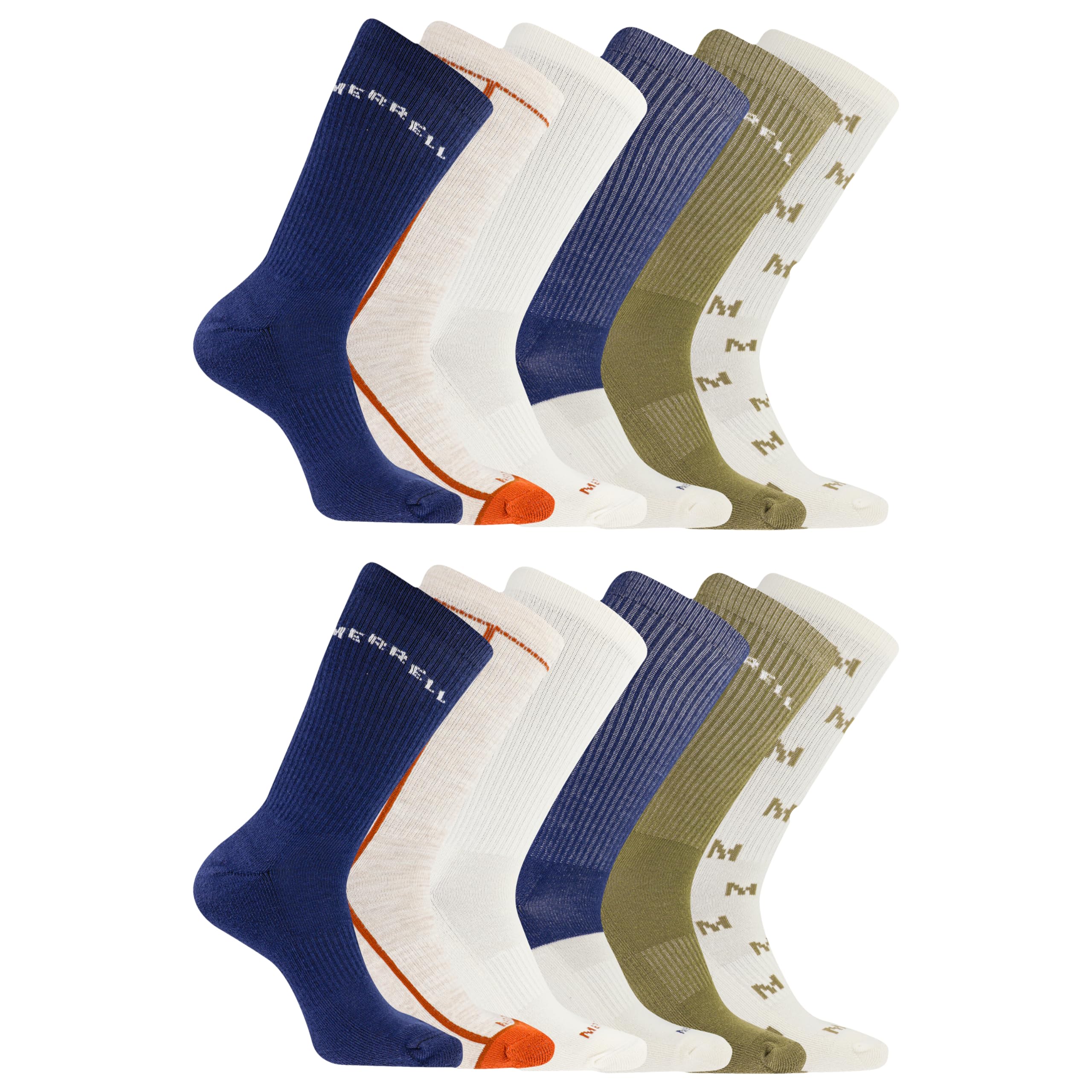 Merrell Recycled Cushion, Navy Assorted (12 Pairs), Small-Medium