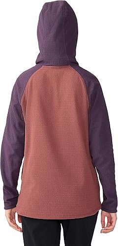 Miniatura 2 de Mountain Hardwear Sudadera con capucha Summit Grid para mujer, Clay EarthBlurple, talla M
