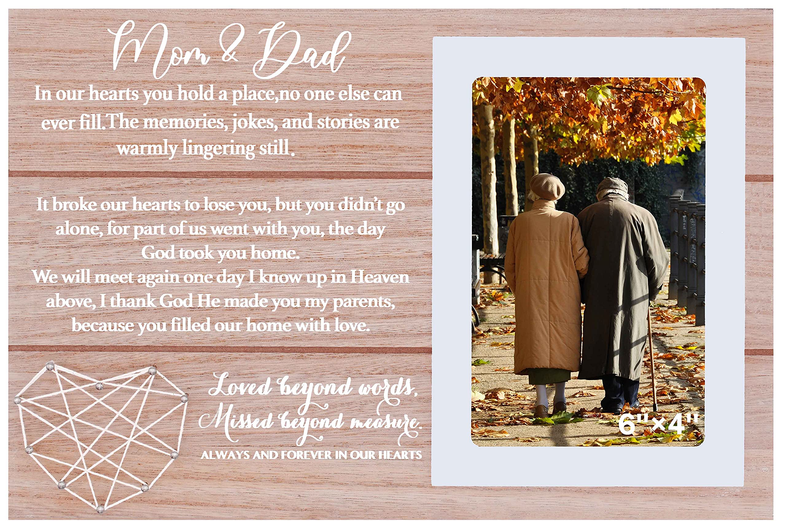 Amazon.com - Memorial Mom and Dad Picture Frame Gift- Mom and Dad In ...