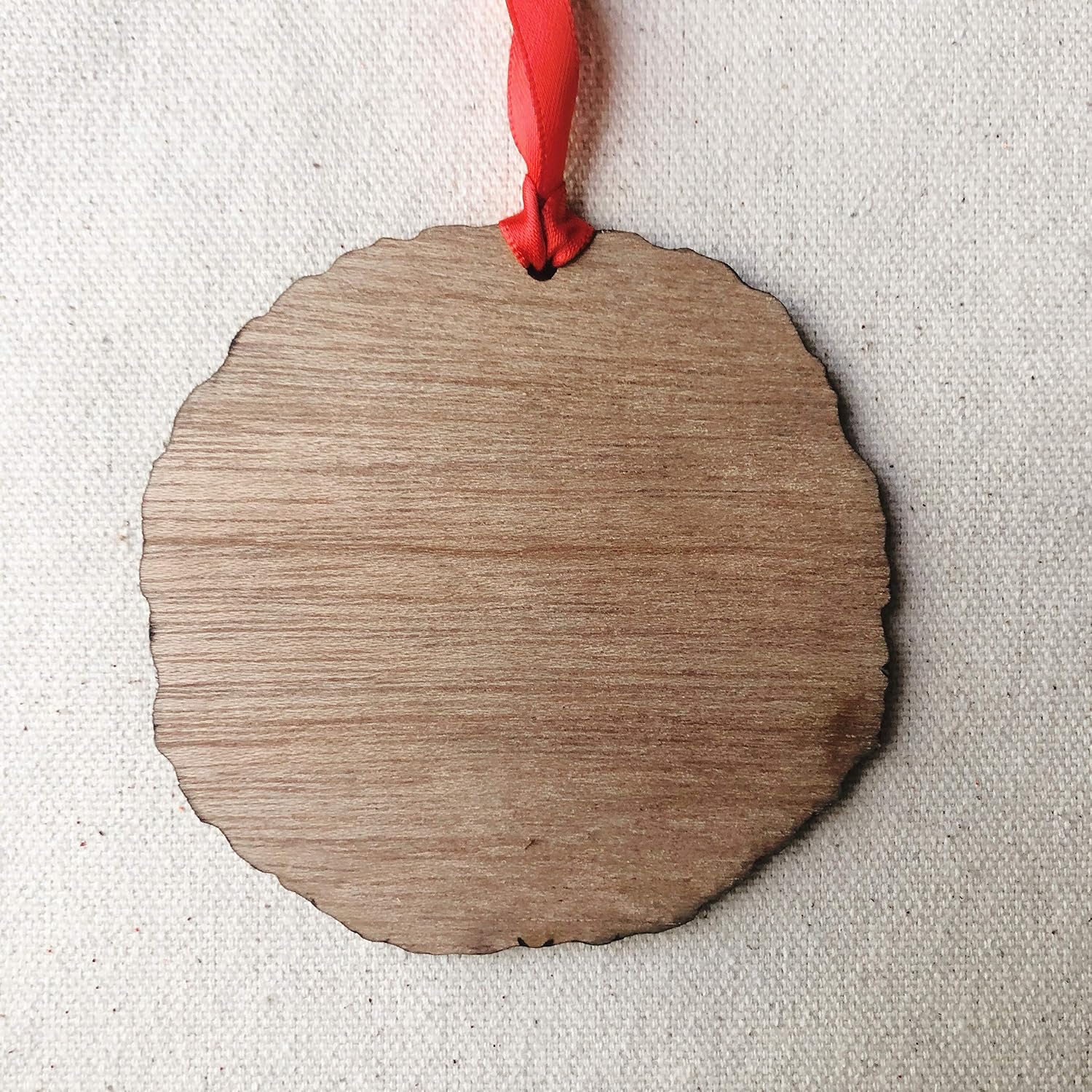 First Christmas as Mr & Mrs Ornament 2022, Rustic 1st Married Christmas Ornament, First Married, Laser Engraved Wooden Ornament, with Red Ribbon and Gift Box