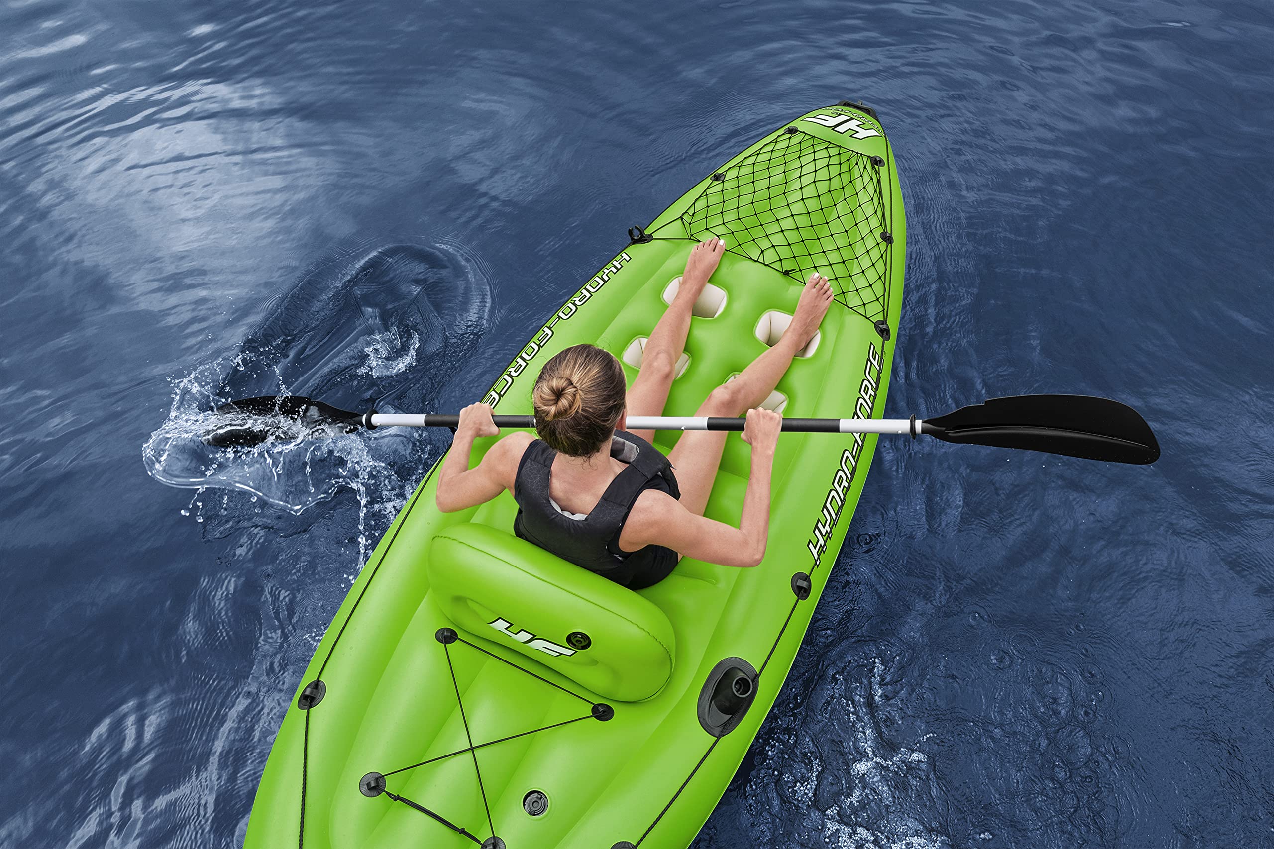 Bestway Hydro-Force Kayak Inflable Koracle Barco de Pesca con Bomba, Paleta y Bolsa