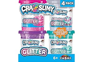 Cra-Z-Art Slime 4 Pack Glitter Slime Set: Pre-Made Slime with Glitter Add-Ins