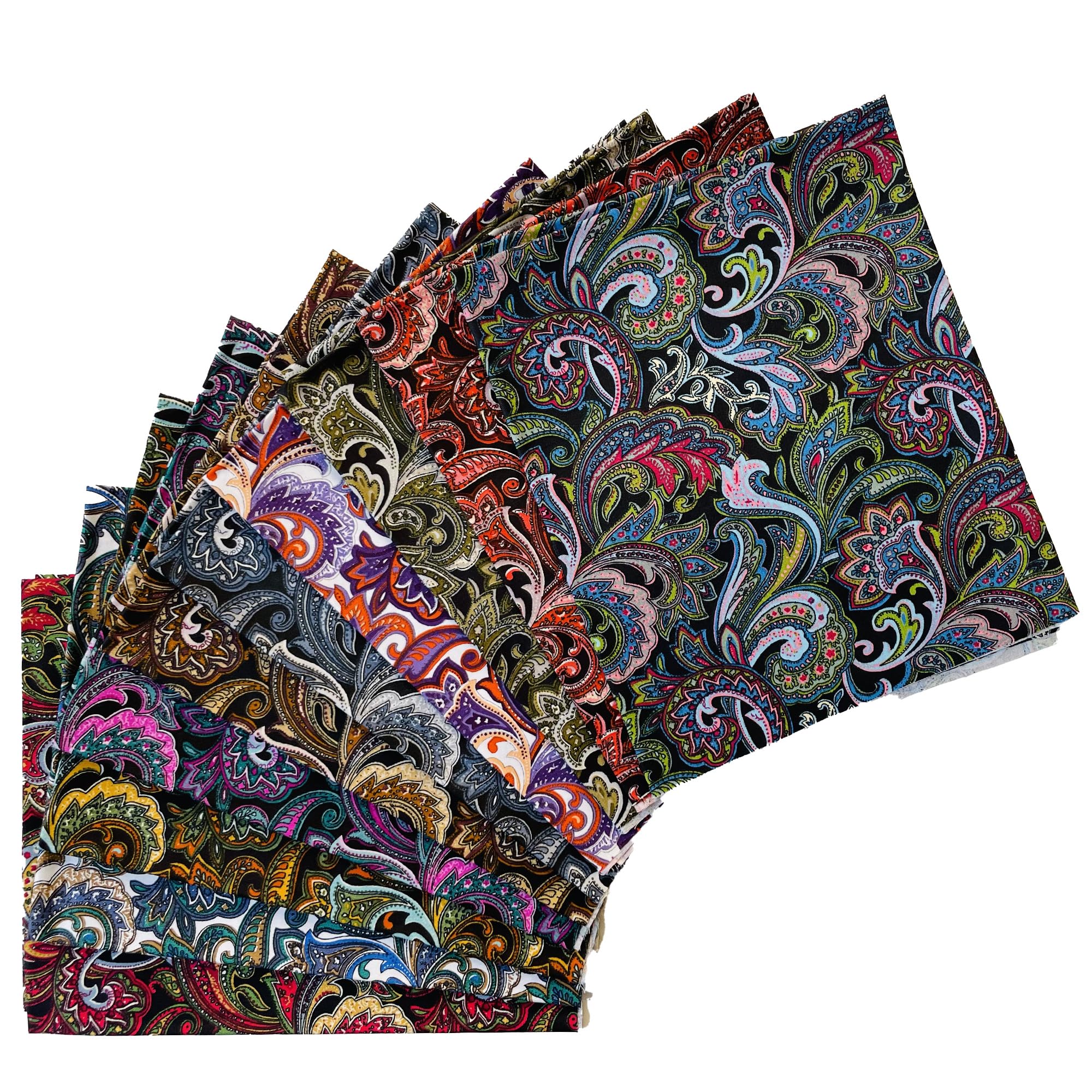 LENAILIN Dark Paisley Fat Quarters