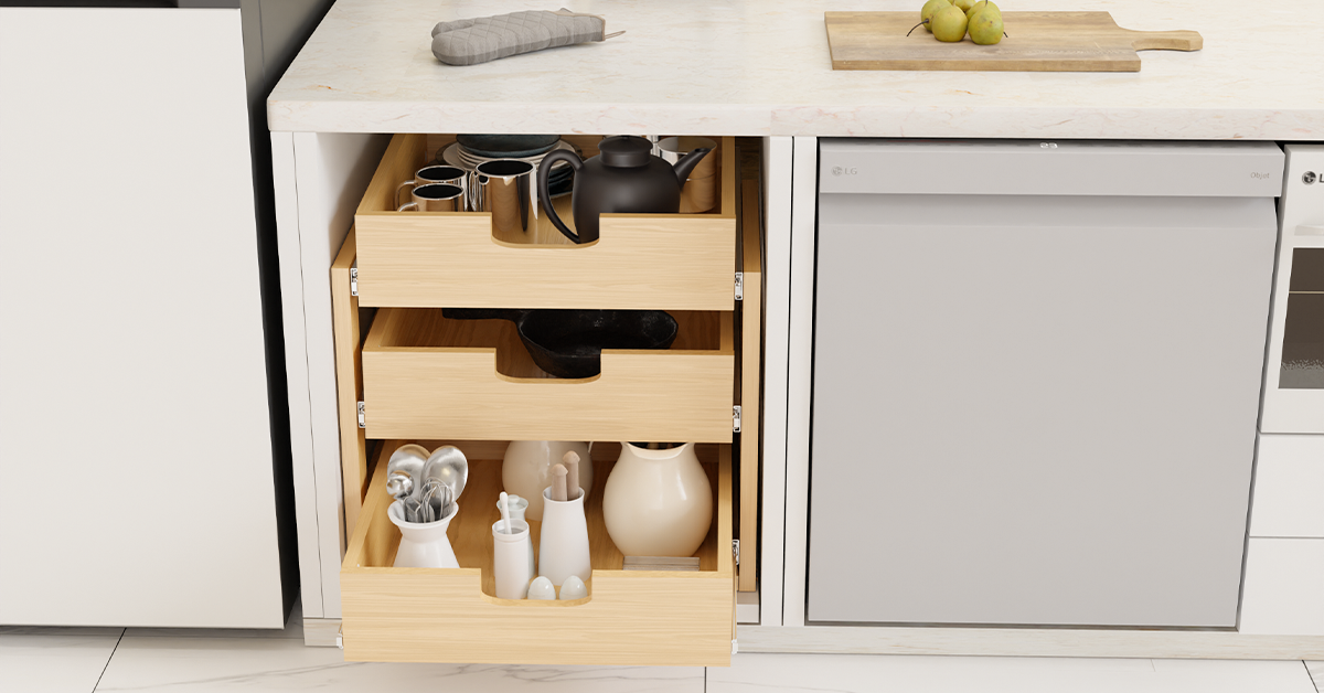 Amazon.com: Pull Out Cabinet Organizer, 23''W×21''D×19''H Soft