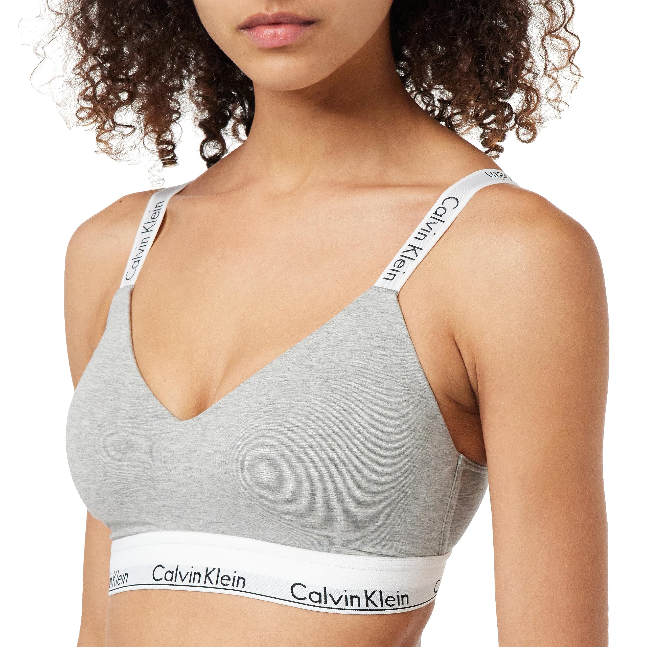 Calvin Klein Women Bralette Stretch, Grey (B10 Grey Heather), S