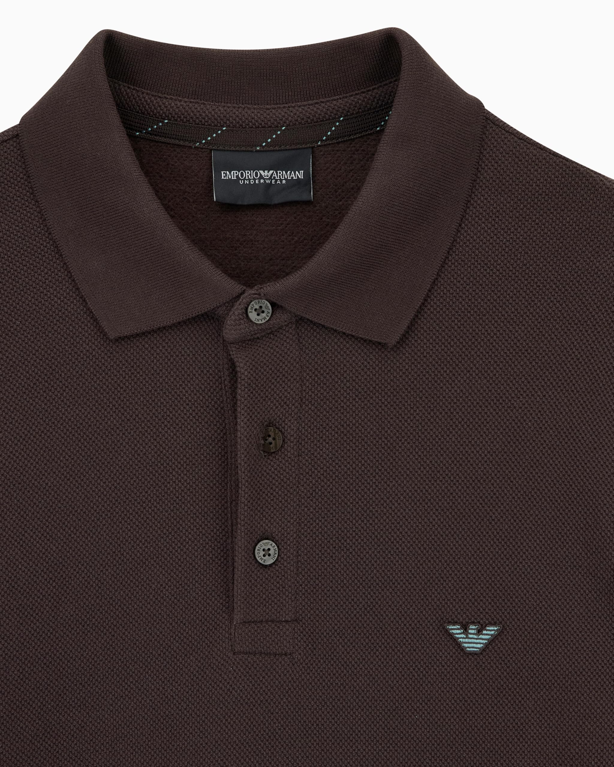 Emporio Armani Piquet Polo Sweatshirt Maglia di Tuta Uomo (Pacco da 1)