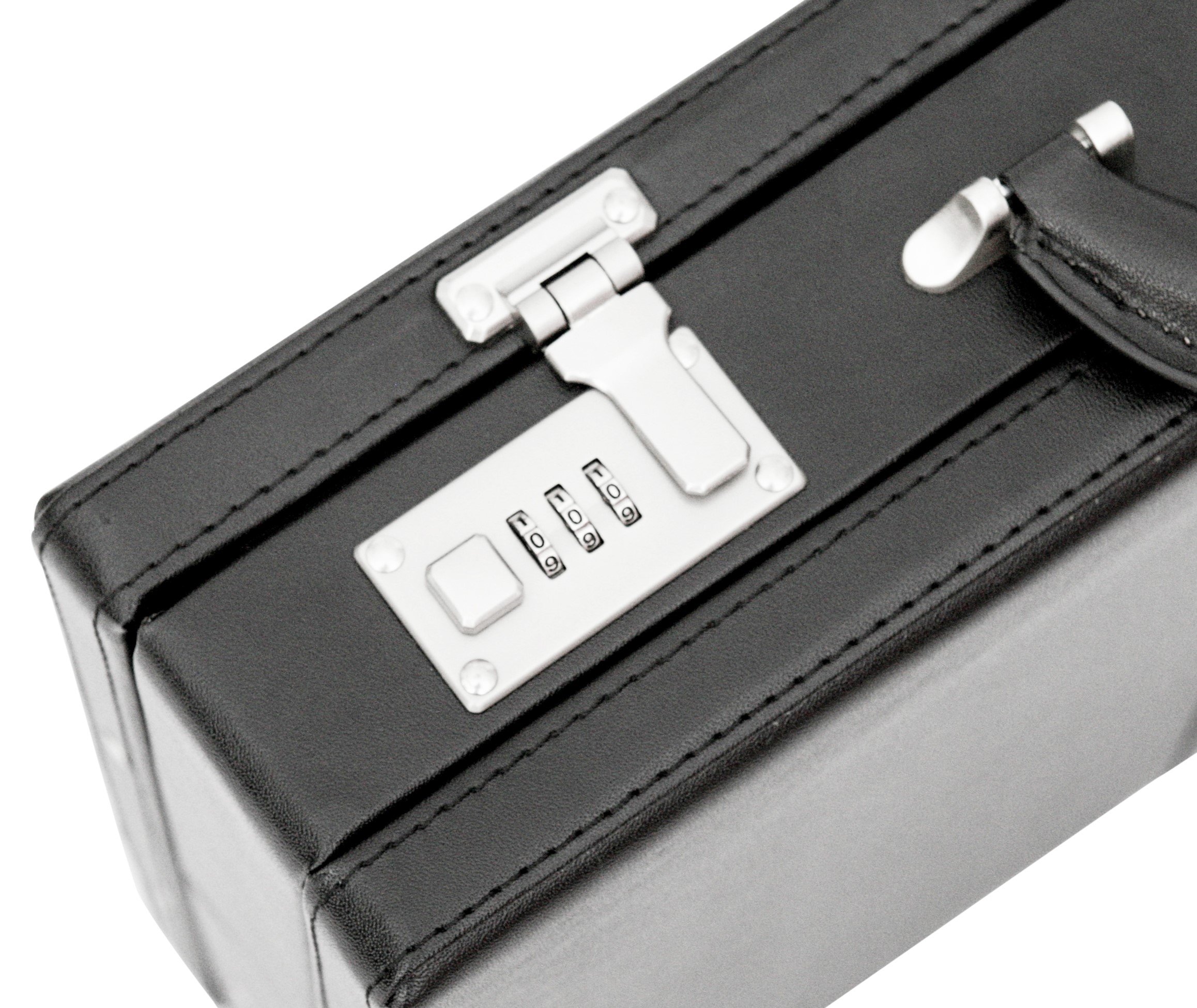Tassia Attache Leather Look Expanding Briefcase Business Briefcase
