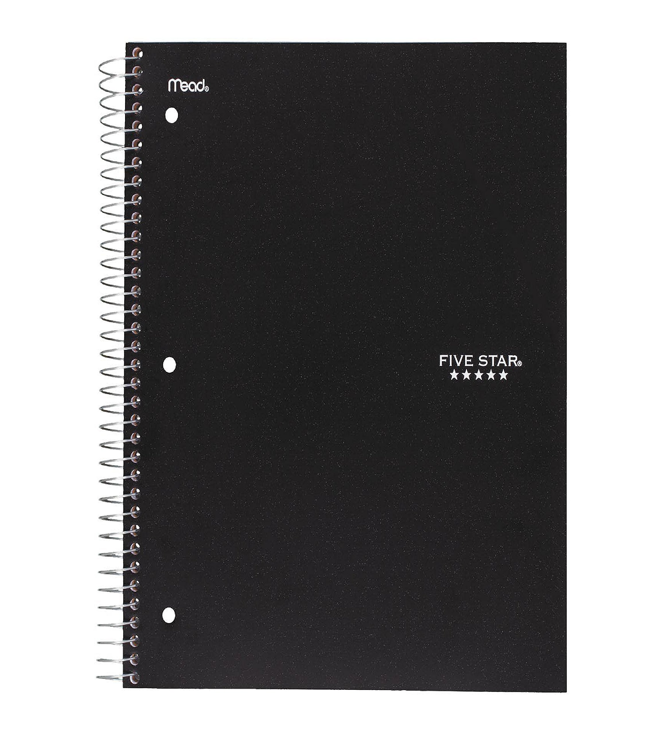 Five Star Wirebound Notebook, College Rule, 3-Hole Punch, 5 Subject 200 Sheets/Pad by Mead