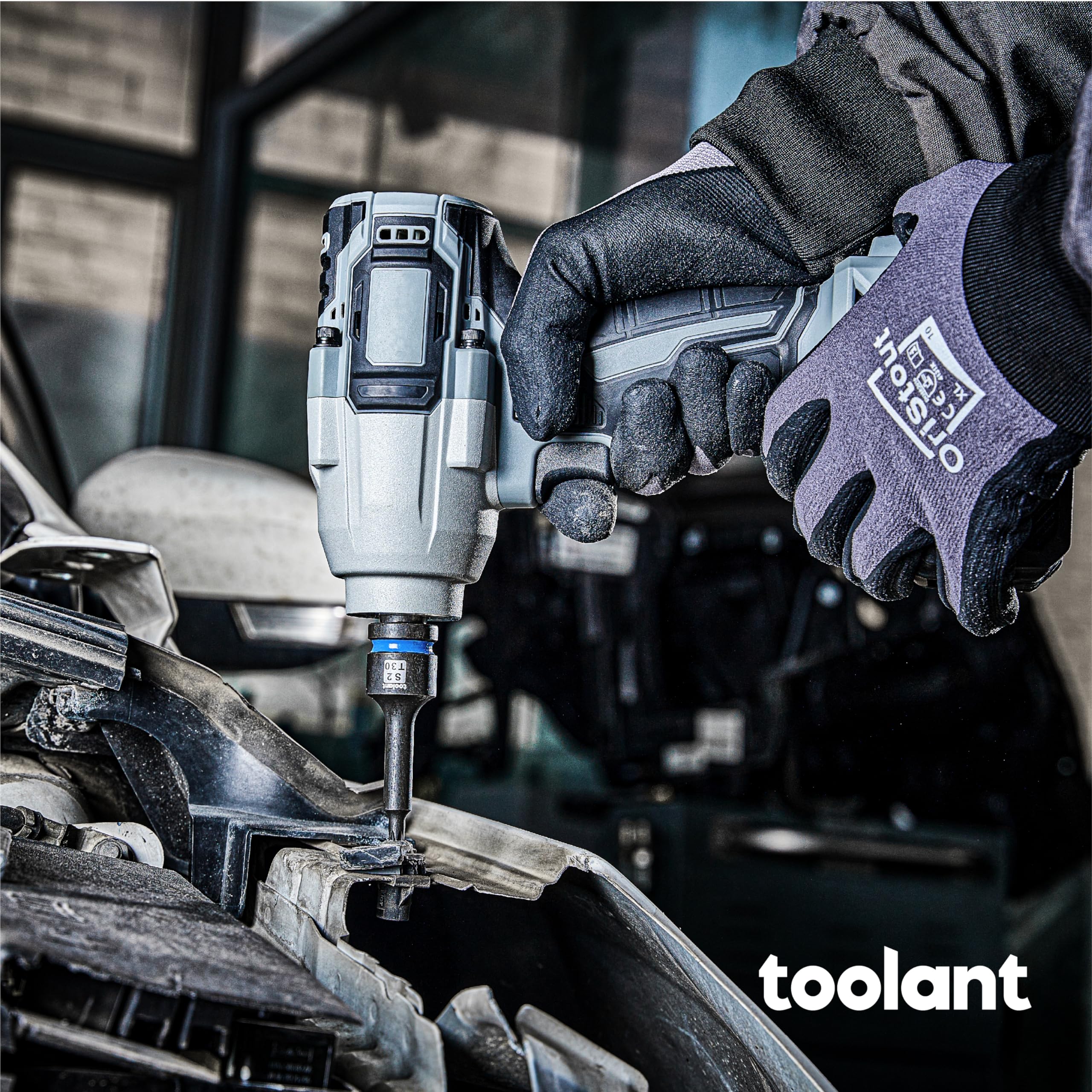 toolant Set di chiavi a bussola Torx T40, 12 pezzi, 1/2" in acciaio S2, punte lunghe ad alto impatto, set di chiavi a bussola professionali per riparazioni meccaniche e automobilistiche