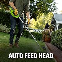 Vista 6 de Greenworks 40V 12-Inch Cordless String Trimmer, Battery and Charger Not Included, BST4000