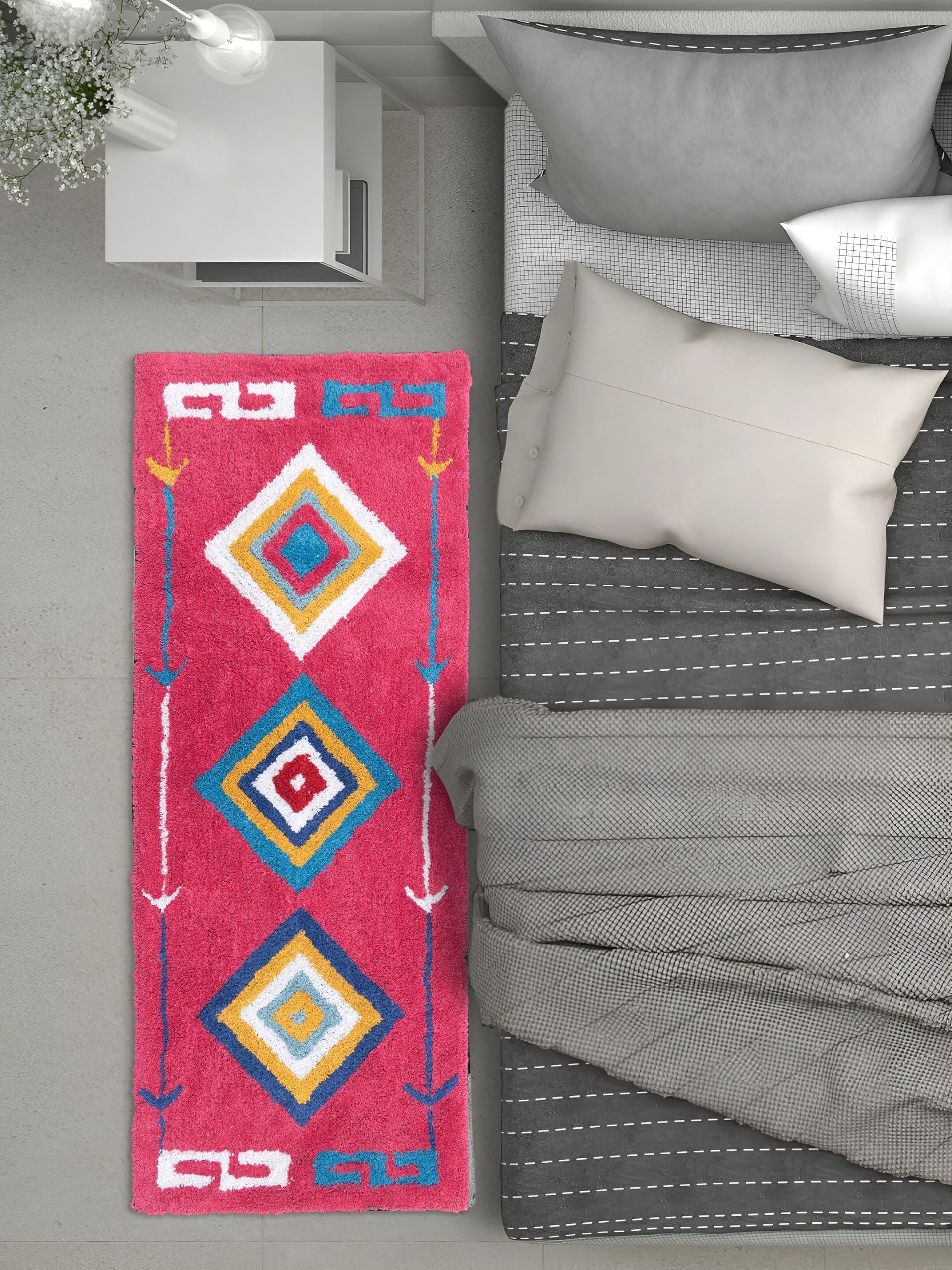 AAZEEM Hallway Runner Rug Machine Washable Rug, 20"X48" Kitchen Runner Rug Cotton Farmhouse Low-Pile Entryway Rug for Laundry Room Bedroom Bathroom Foyer Living Room,Bedside Rug for Kids Room(Pink) (B0CHF13BCW) Amazon Price History, Amazon Price Tracker
